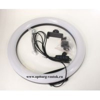 Кольцевая лампа для профессиональной съёмки с держателем для смартфона на штативе, диаметр - 33 см (М-33)